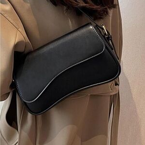 Nordstrom Black Asymmetrical Shoulder Bag